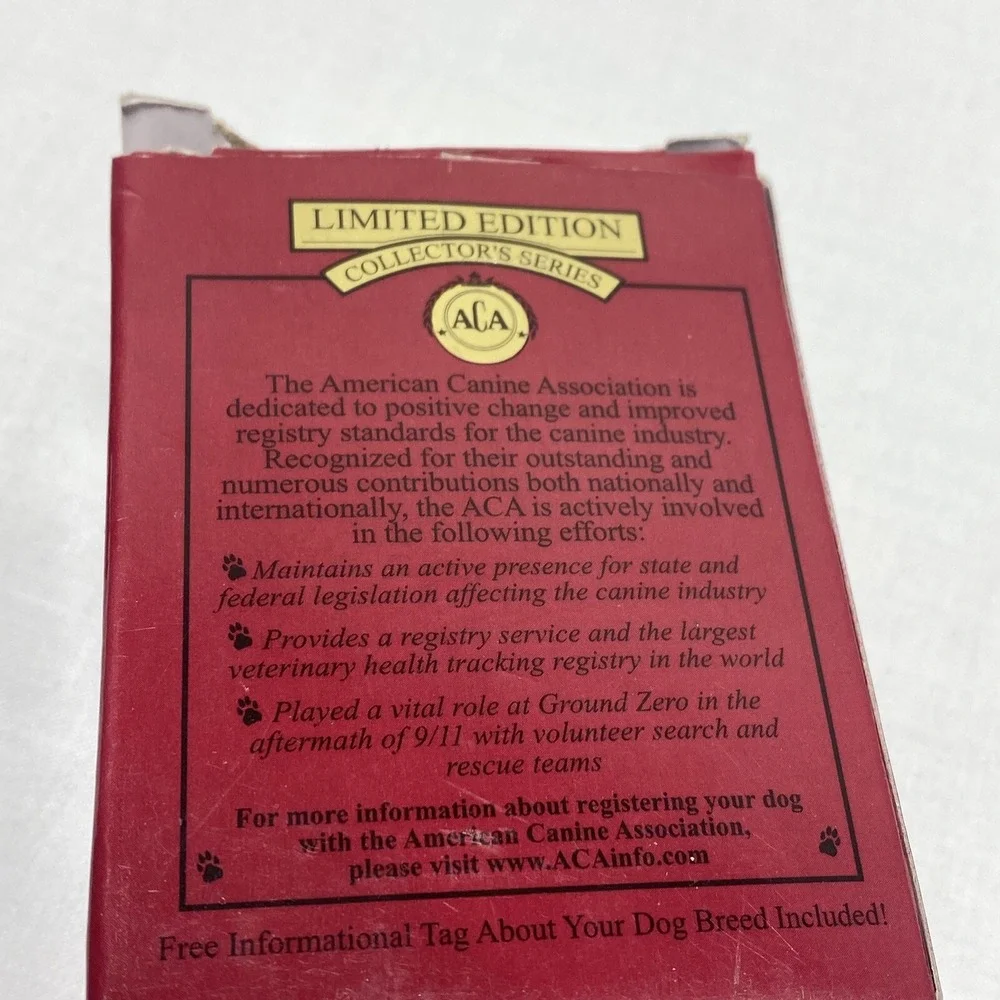 American Canine Assoc Dachshund Limited Edition Christmas Dog Ornament 2 1/2